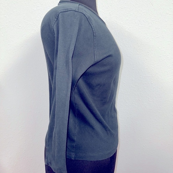 Women’s 3/4 sleeve black Santa Baby sequined beaded shirt sz L - Picture 5 of 7